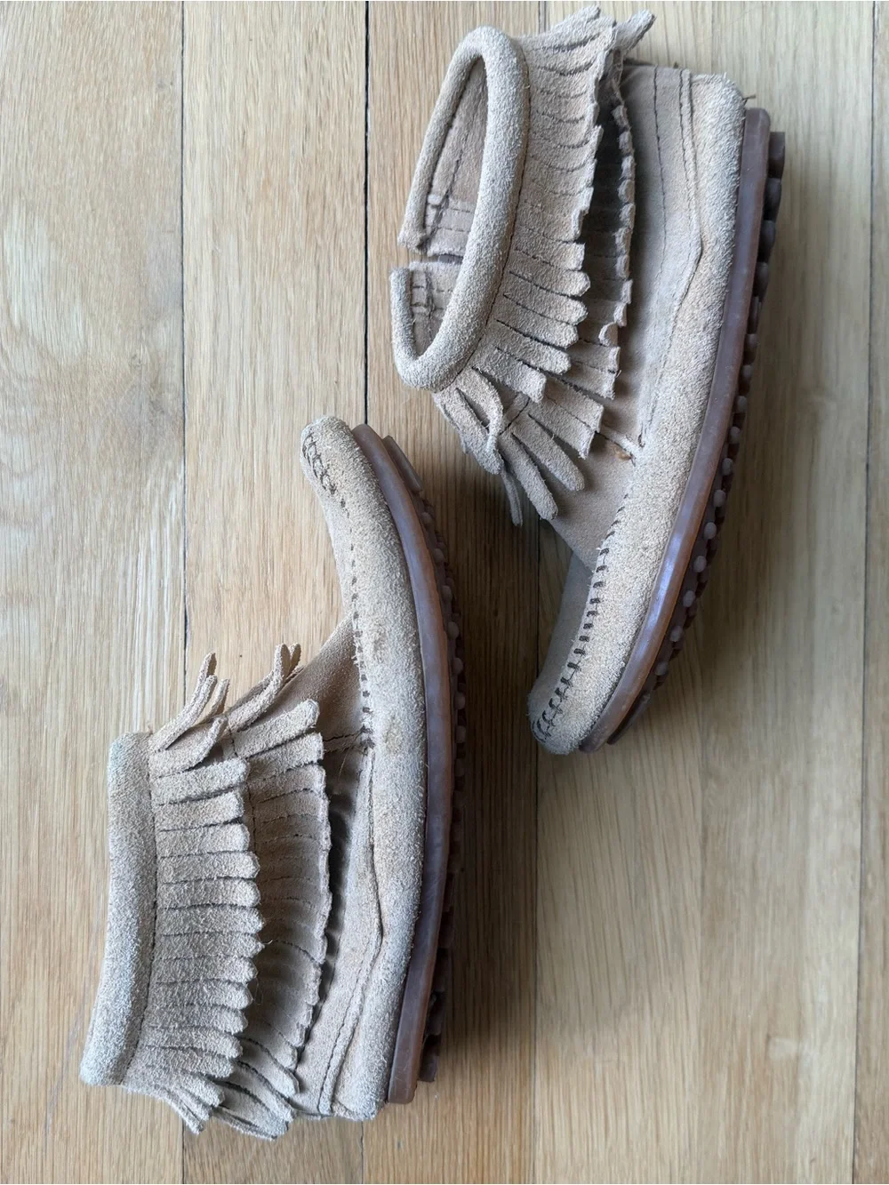 Minnetonka Double Fringe Side Zip Boot